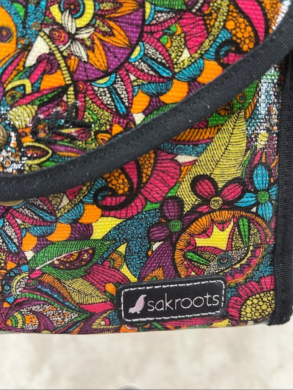 Sakroots Vibrant Multicolor Floral Pattern Cosmetic Bag (w/free surprises!)